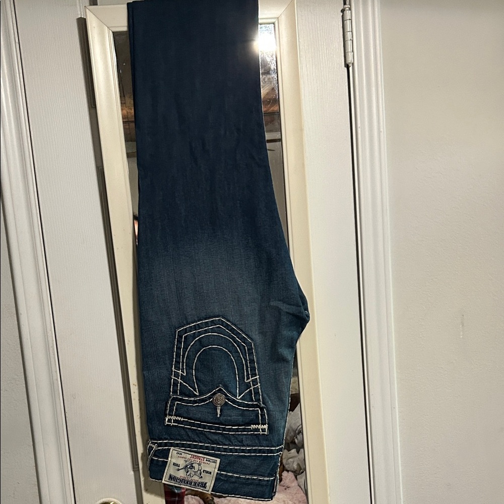 True Religion Indigo Jeans with White Stitching